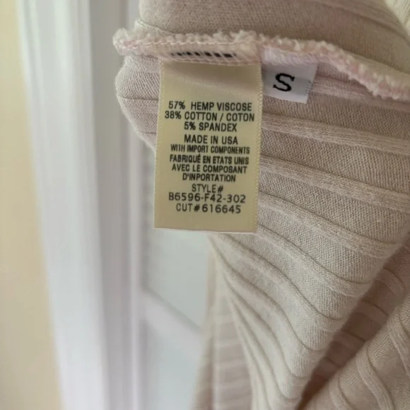 Bella Dahl, Handmade in USA, Hemp Sleeveless Cream Maxi Dress with Side Slit - Picture 5 of 5